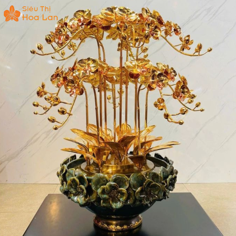 Lan Hồ Điệp Mạ Vàng chế tác hoa hồ điệp