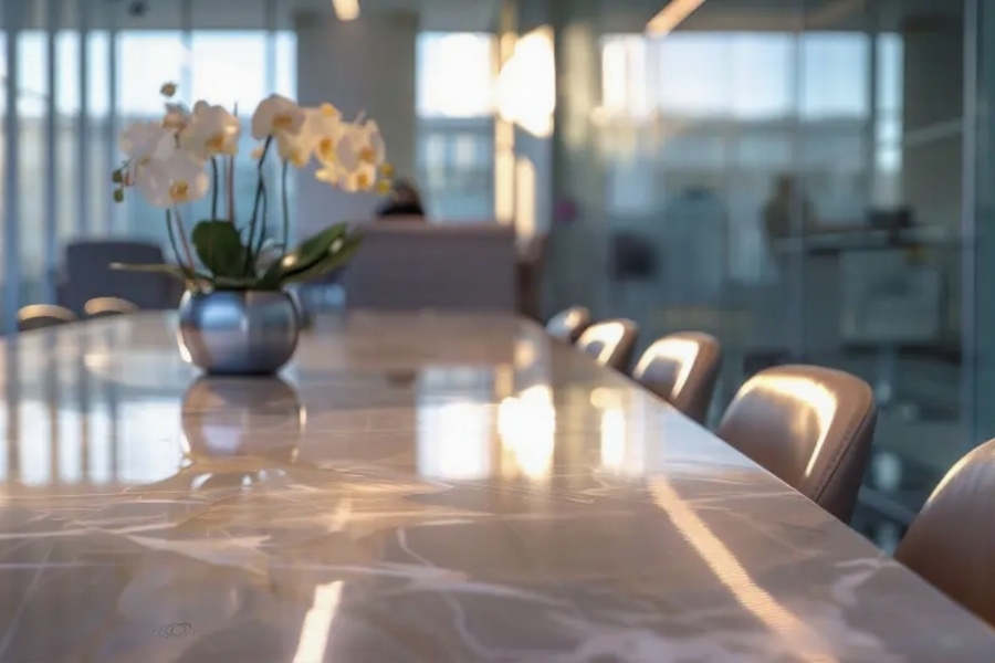 Trang trí hoa lan ở phòng họp